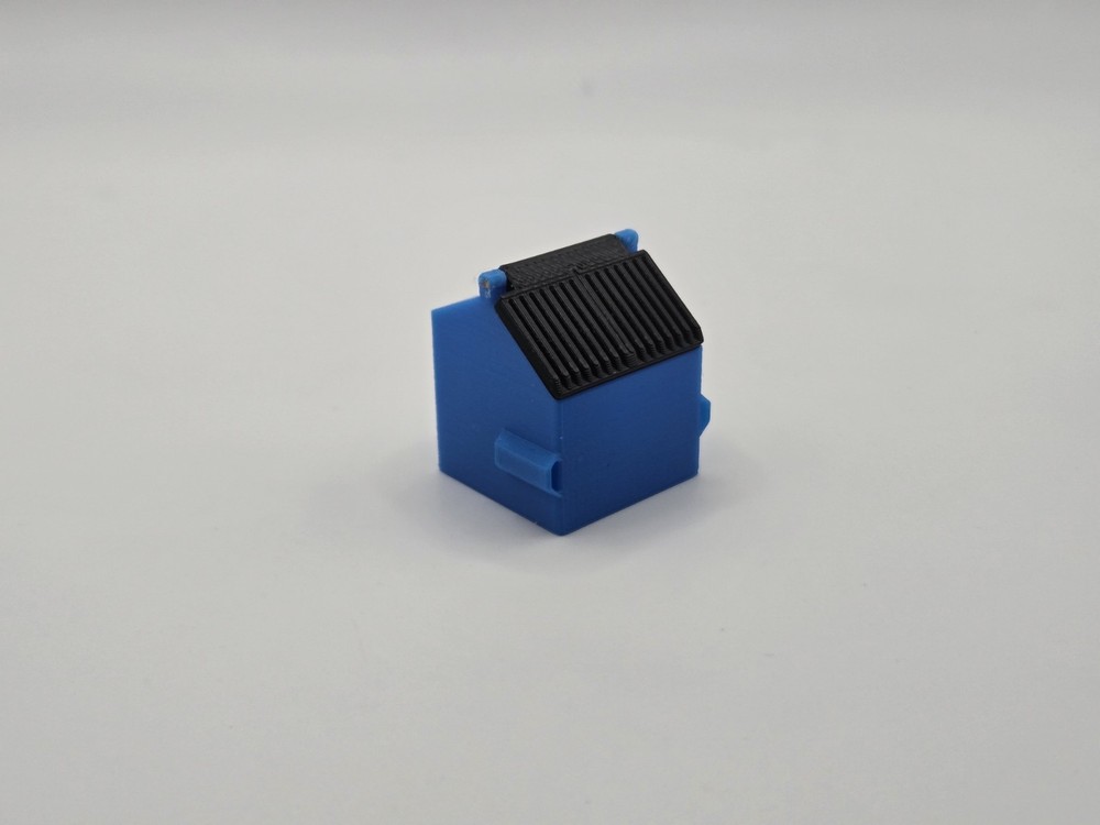 1/87 Scale 8 Yard Dumpster in Blue