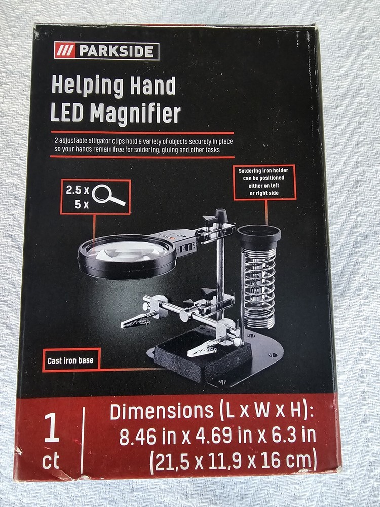 PARKSIDE Helping Hands LED Magnifier set with cast iron base