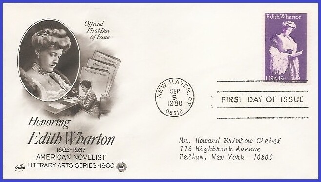 USA3 #1832 ADDR PCS ARTCRAFT FDC   Edith Wharton