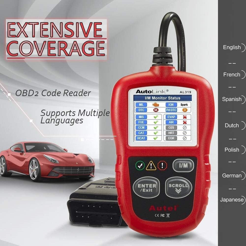 2026 Autel Autolink AL319 OBD2 CAN OBDII Car Code Reader Diagnostic Scanner Tool