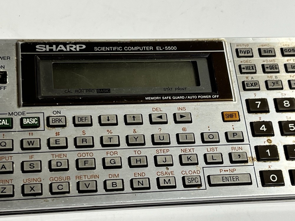 Sharp EL-5500III Vintage Scientific Computer Calculator W/Slip Case - Working