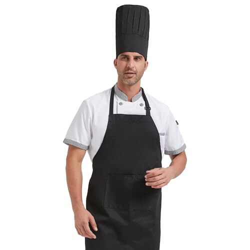 Chef Tall Hat Adjustable Elastic Kitchen Grill BBQ Cooking Chef Cap for Black