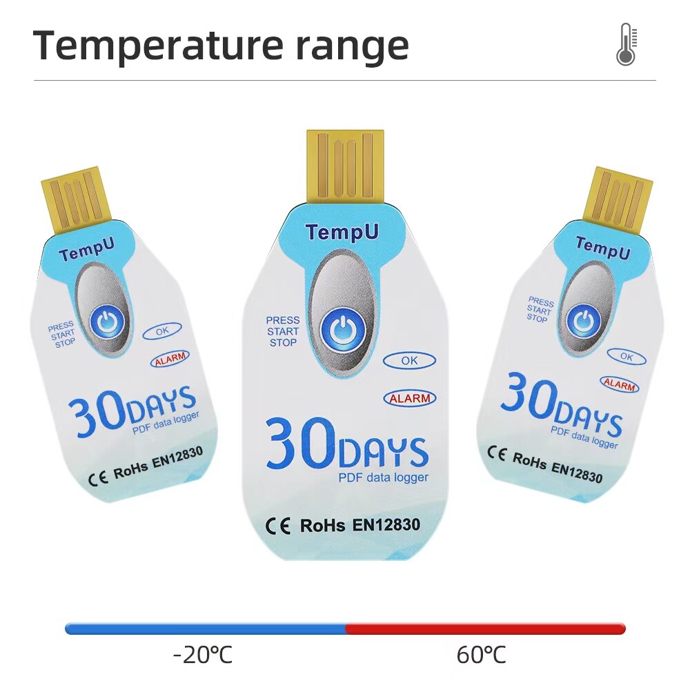 YIERYI USB Disposable Temperature Data Logger Alarm Recorder Report 10000 Points