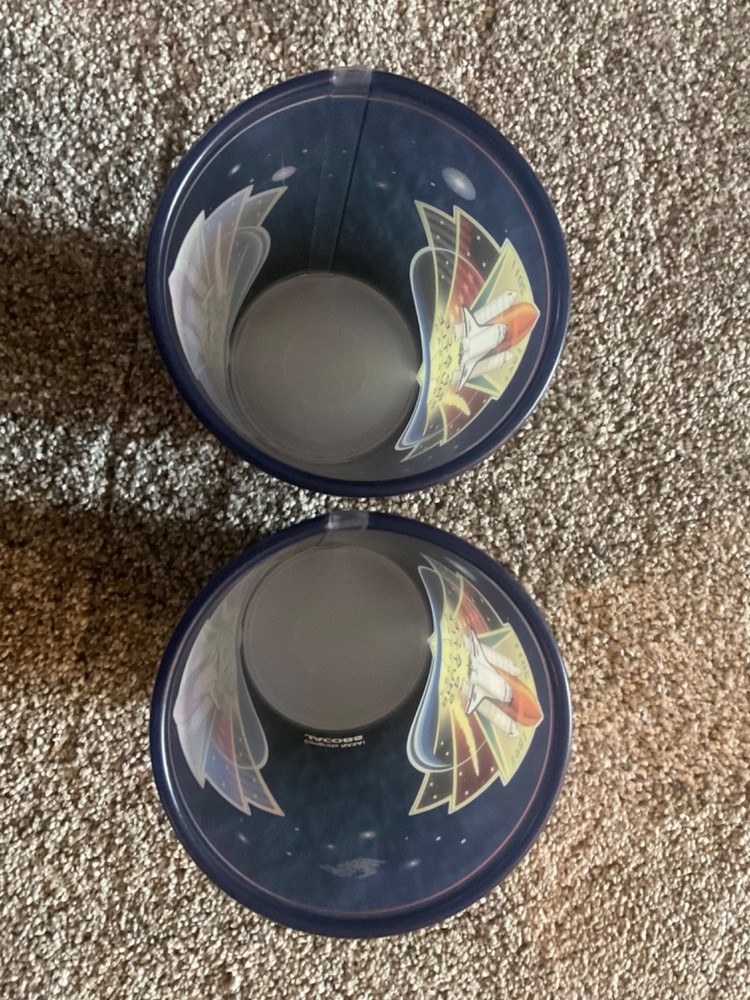 NASA Space Shuttle Memorabilia: Sticker, Plastic Cups, and Commemorative Program