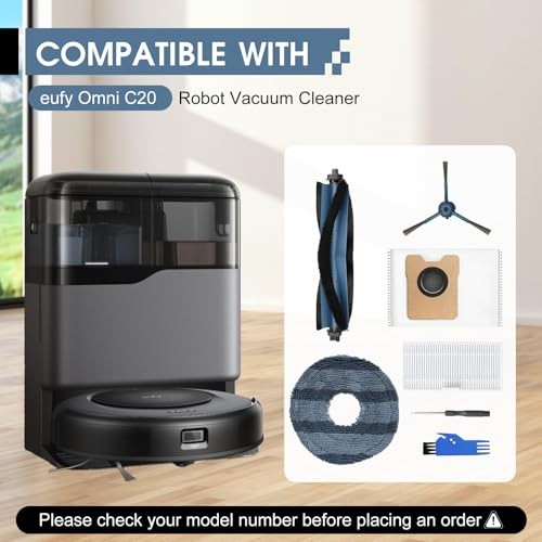 (30 Pack) Replacement Accessories for eufy Omni C20 Robot Cleaner, 2 Main