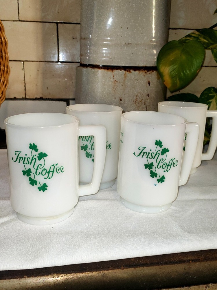 Irish Coffee Mugs Set 4 Rare