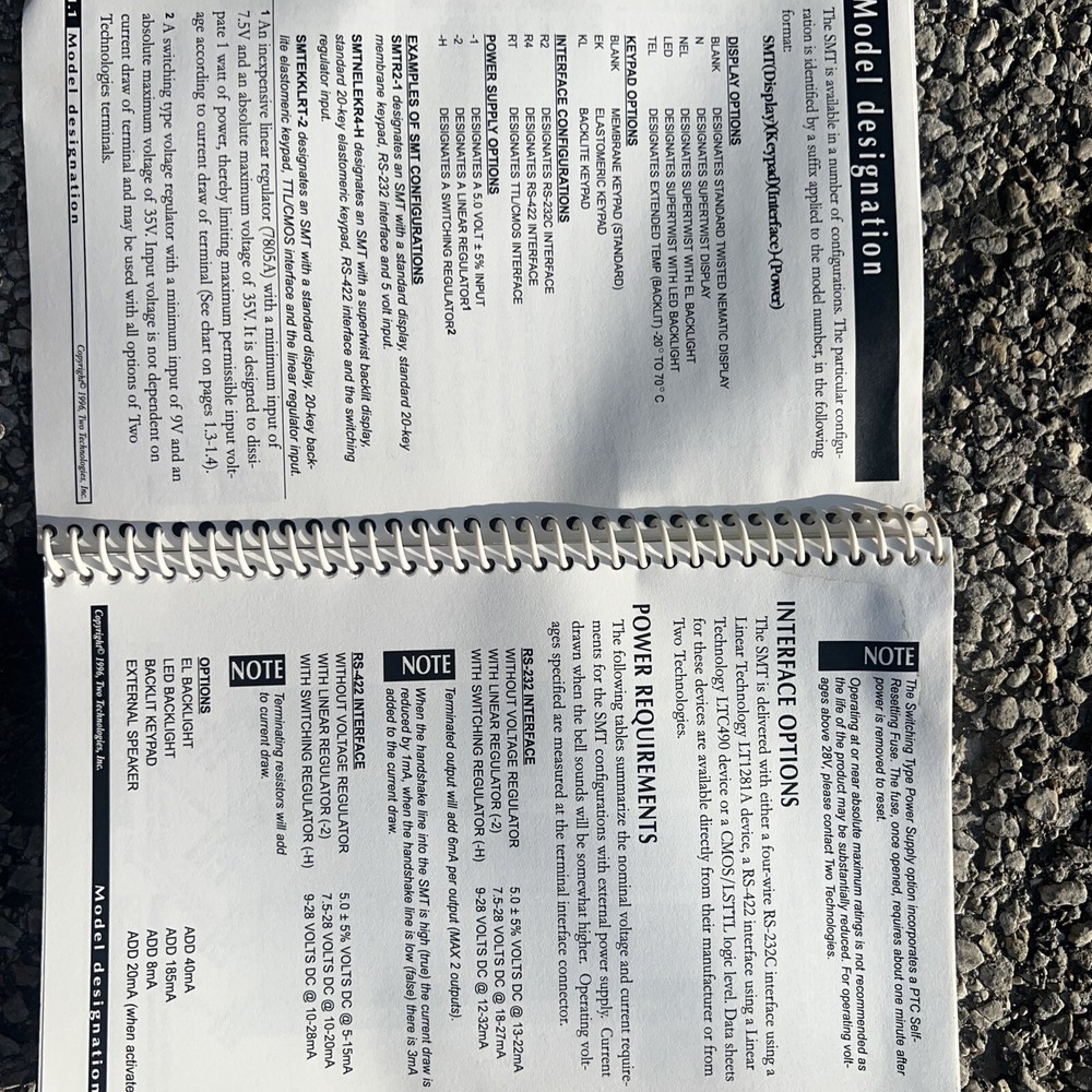 Two Technologies SMT ascII terminal Smtr4–2 Series Panel Mount Terminal