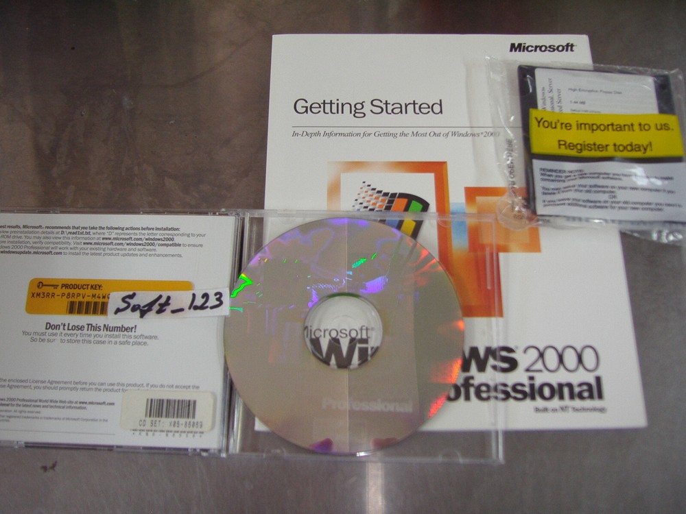 MICROSOFT WINDOWS 2000 PROFESSIONAL FULL OPERATING SYSTEM MS WIN PRO=NEW BOX=
