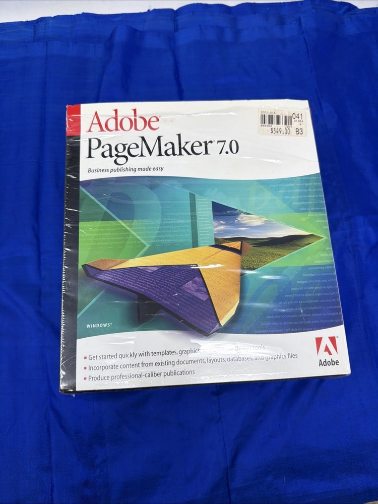 Adobe PageMaker 7.0 for Windows/Macintosh 2 Disc Set with Key Code