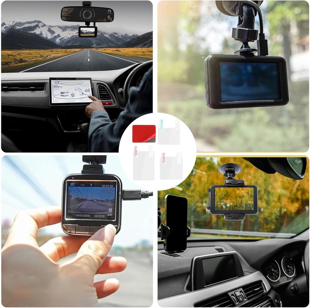 3 Pcs Electrostatic Sticker Mounting Dash Cam 6 Double-Sided Transparent