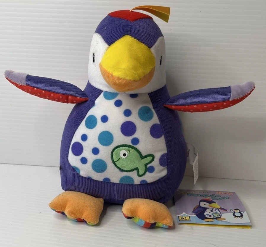 SoftPlay Read & Discover Penguin Book Plush 2008