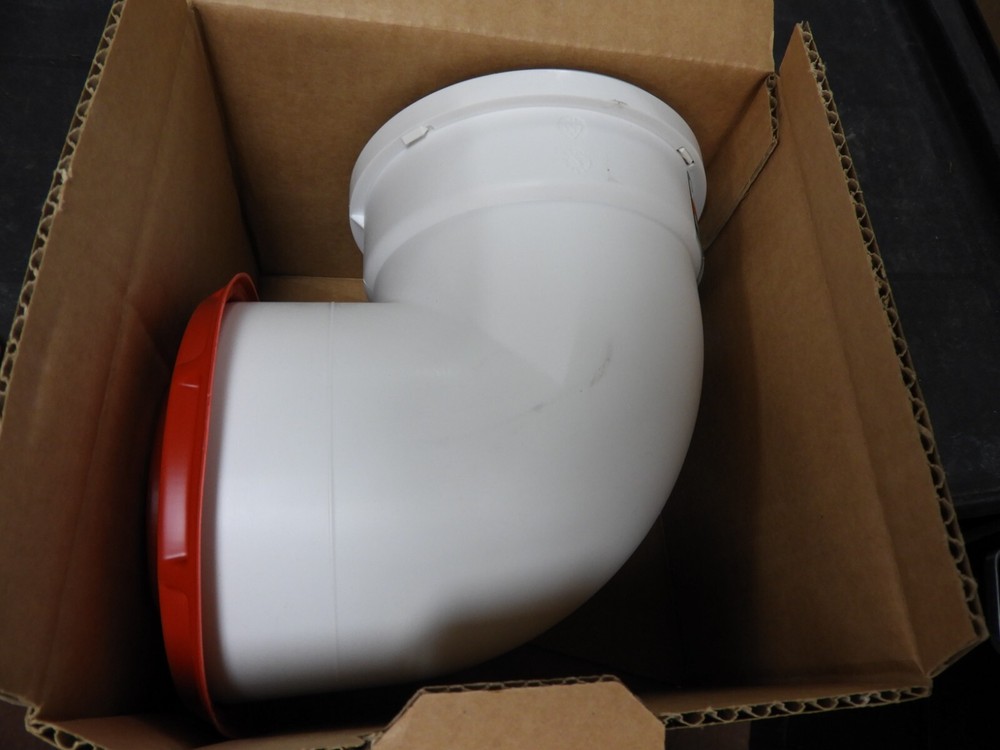 3 in. / 5 in. Plastic Condensing 90 Degree Water Heater Vent Pipe Elbow 224078PP