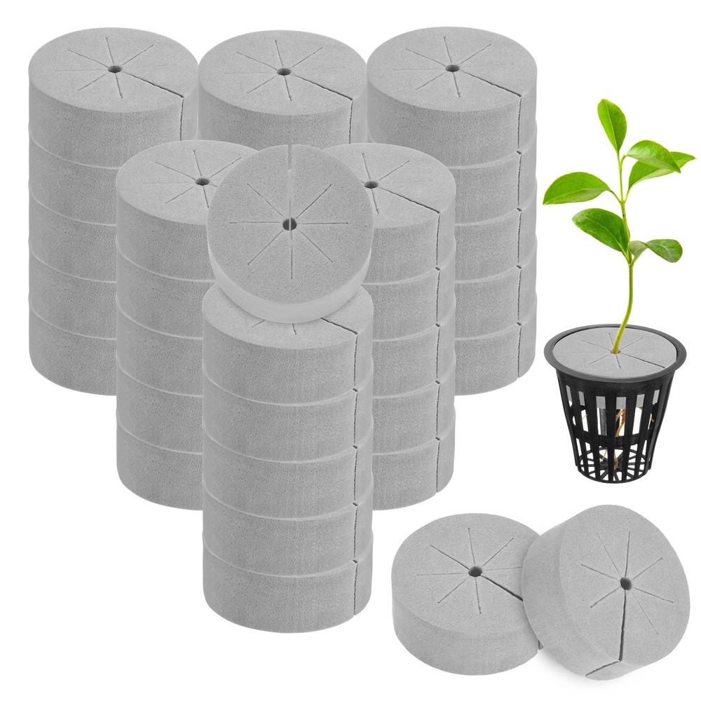 60-Pack Cloning Collars Inserts, Hydroponics Sponge Systems Cloning [Grey]