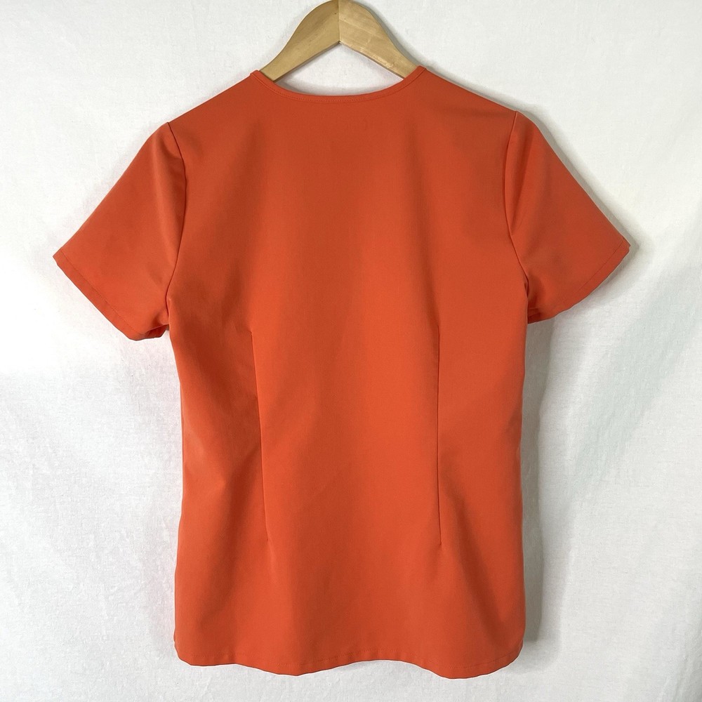 Figs Scrub Top Womens Extra Small XS Technical Collection Orange
