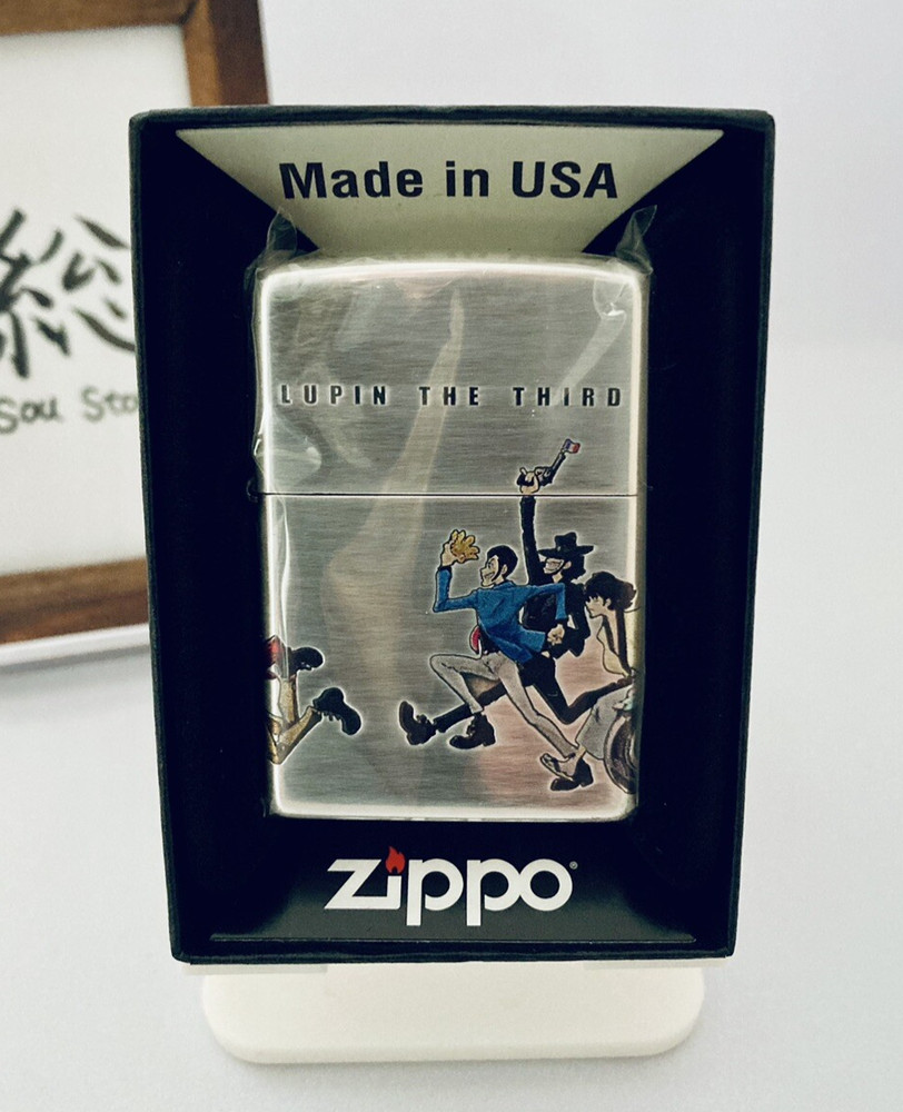 Zippo Lupin The Third Chase 4 Sided Continuous Processing Silver Lighter