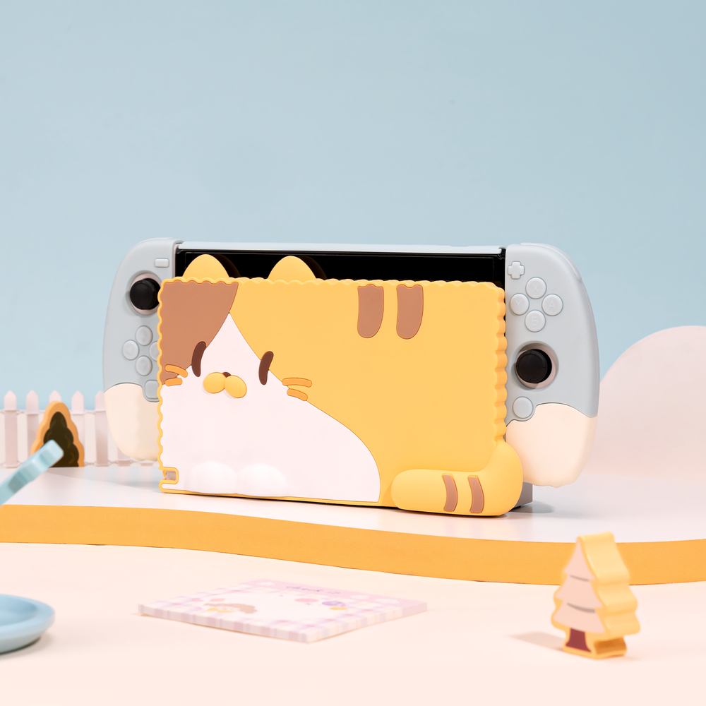 GeekShare Nintendo Switch Oled Protective Case Shell Cat Jo Jo Ergonomic Design