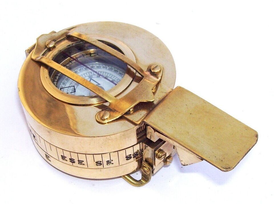 HANDMADE MILITARY COMPASS ENGINEERING COMPASS PRISMATIC VINTAGE NAUTICAL STYLE