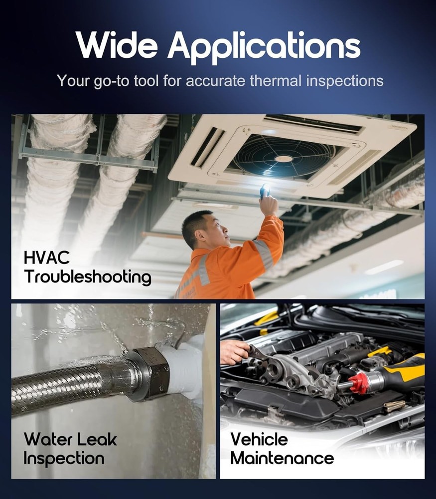 High-Resolution Infrared Camera - Wide Temperature Range & Adjustable Features