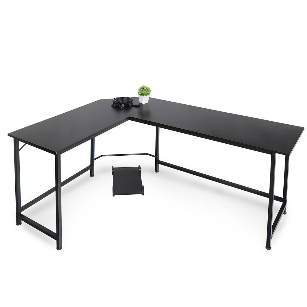 66" L-Shaped Desk Corner PC Laptop Study Table Workstation Computer Desk Office