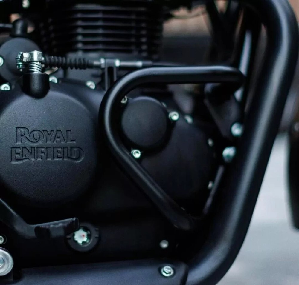 "BLACK COMPACT ENGINE GUARD" FIT FOR ROYAL ENFIELD HUNTER 350