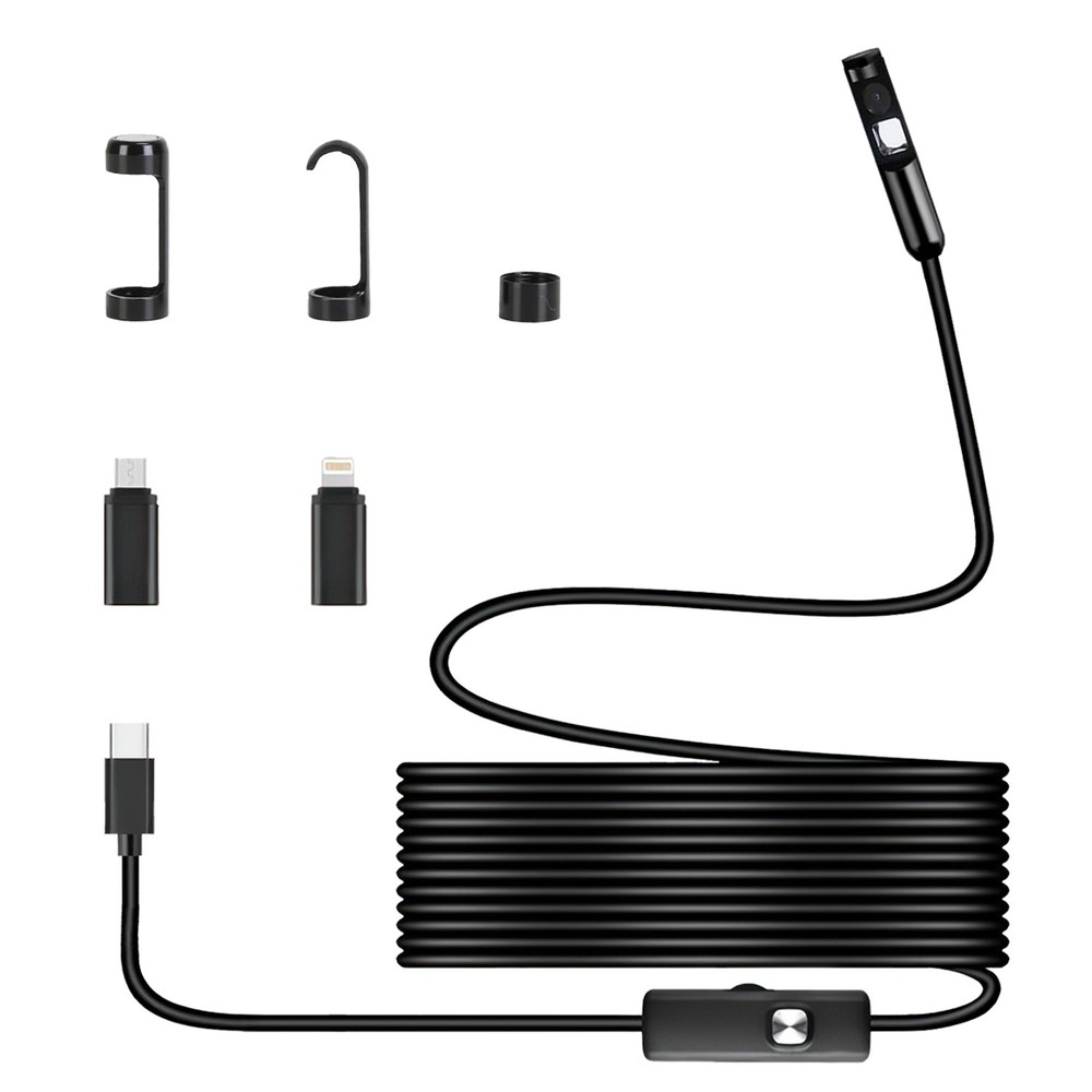 Adjustable Endoscope Camera with Light Borescope HD Inspection Camera Waterproof