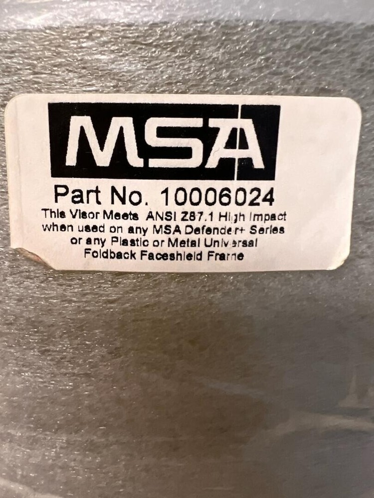 MSA 10006024 Defender Medium Green Arc Shield Faceshield Visor NEW