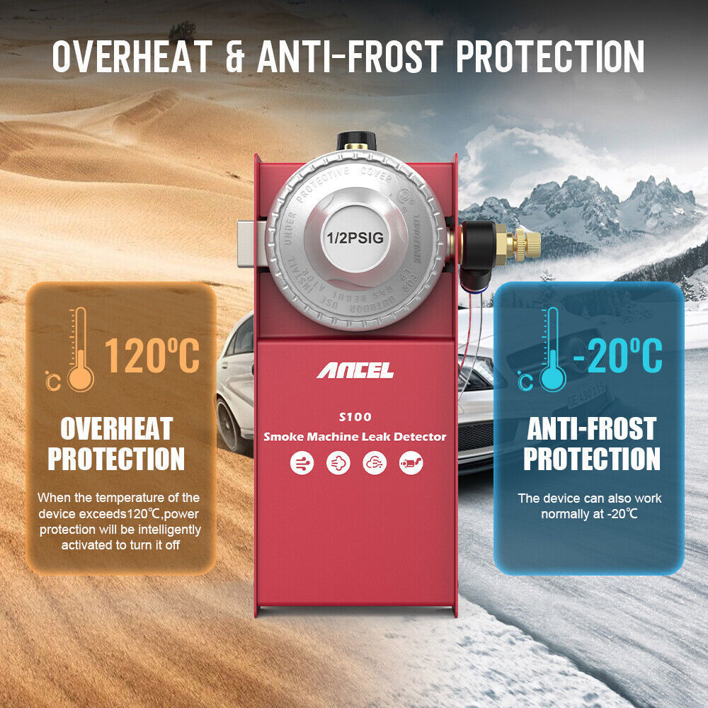 Automotive EVAP Smoke Machine Spark Plug Tester Ignition Analyzer Detector Tool