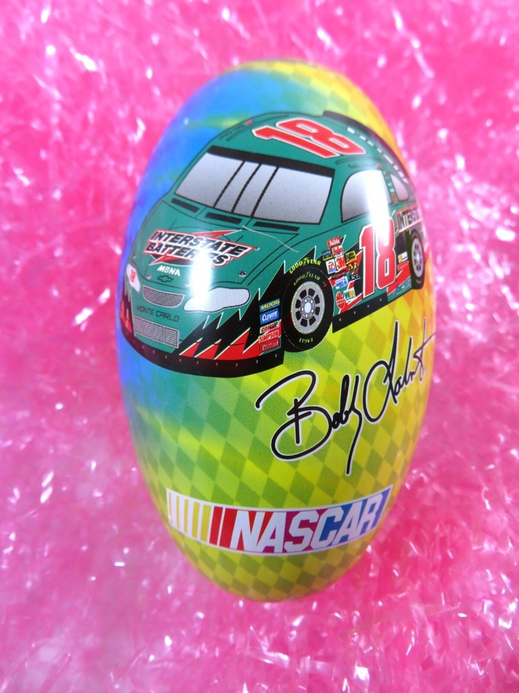 Empty Tin Easter Eggs NASCAR Bobby Labonte and Funny Bunny Rabbit Spring Décor