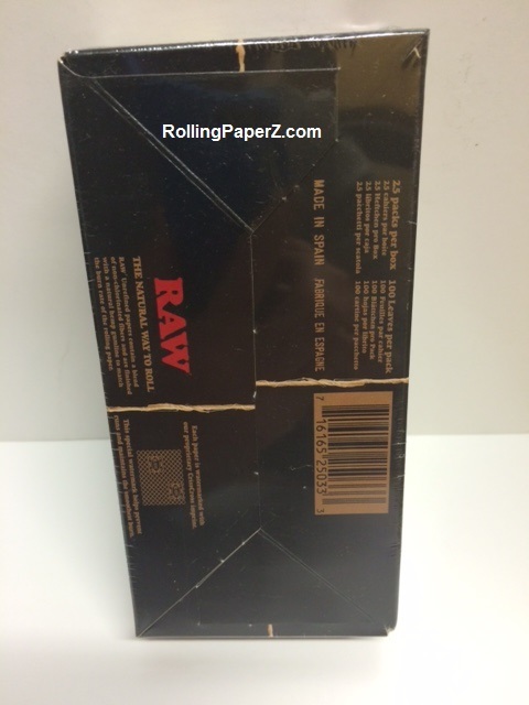 FOUR Packs RAW BLACK Double Pressed CLASSIC SINGLE WIDE ROLLING PAPERS