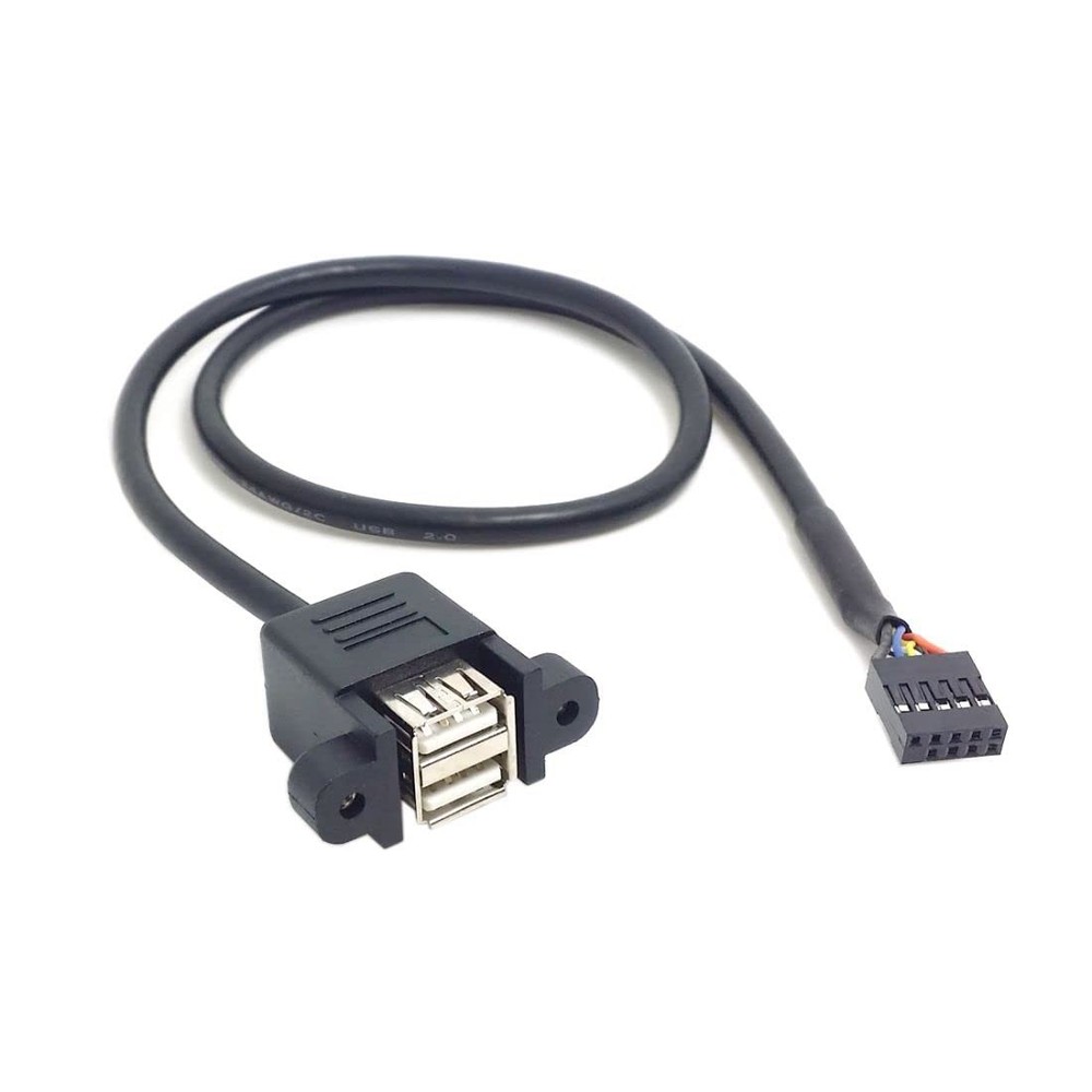 chenyang USB 2.0 Front Panel Header 9/10Pin 1 Cable 1 to 2 Stackable Type