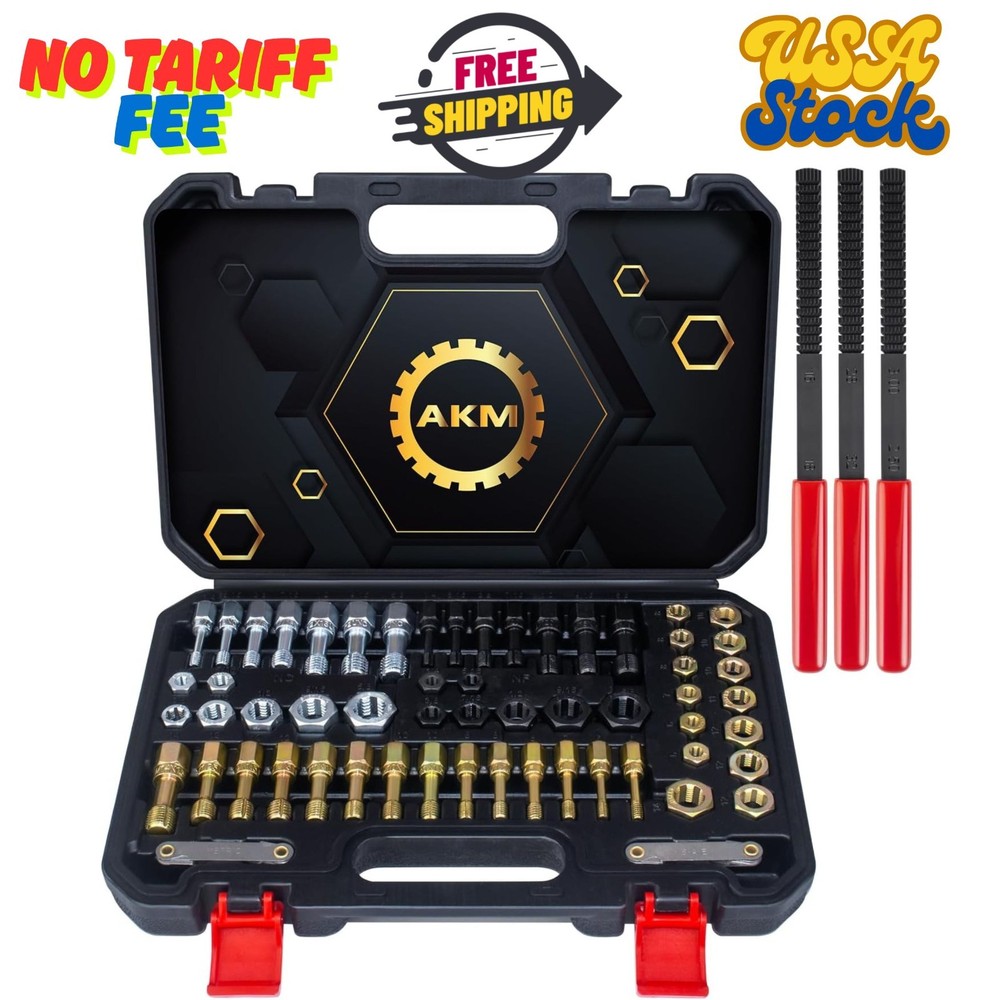61Pcs Thread Restorer Kit, Rethread Repair Tool, UNC UNF &MetricThread Chaser...
