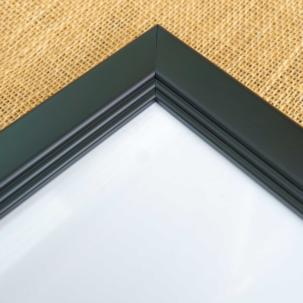 5x7 1.25 Wide 'Soho Onyx' Black Solid Solid Wood Picture Frame Includes Acrylic