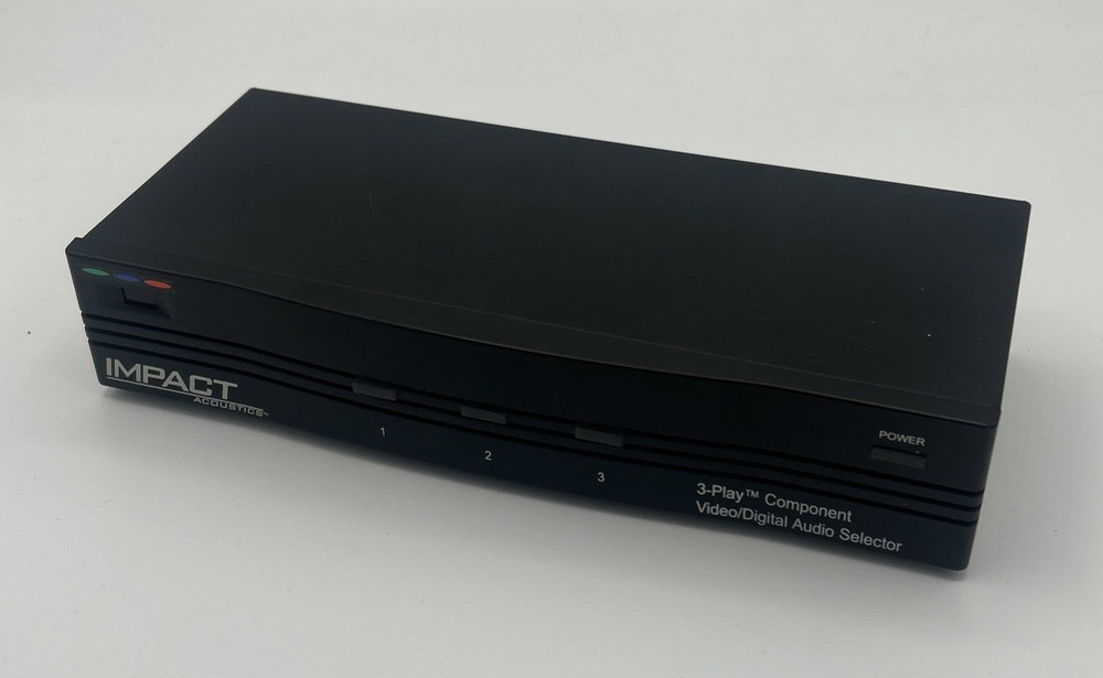 IMPACT ACOUSTICS Comp 3-PLAY Selector No Remote/Power Untested
