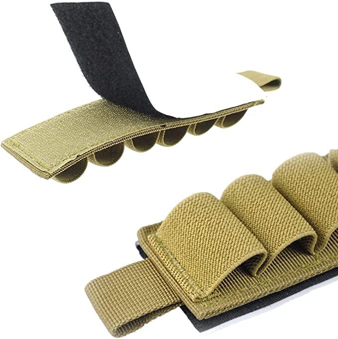 12 Ga Shotgun Shells Holder 2 Pack Ammo Holder Side Saddle with Adhensive Loop