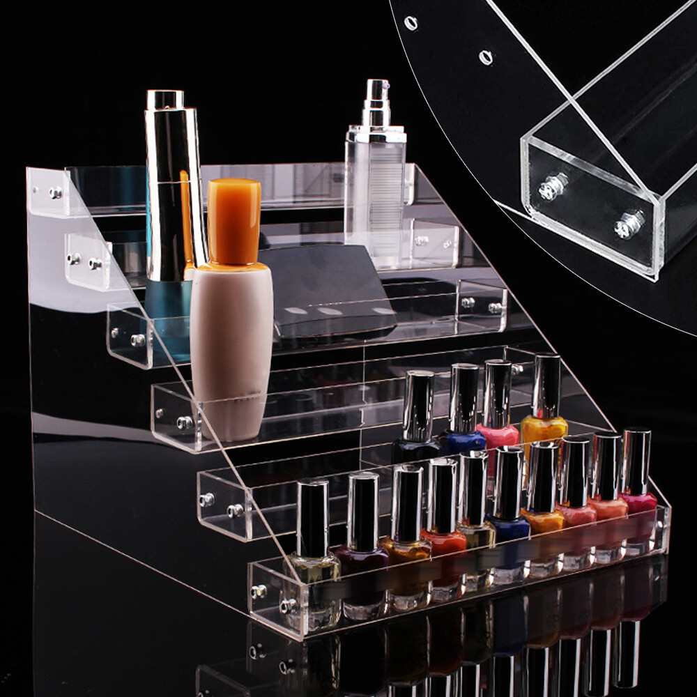6 Layer Clear Acrylic Display Stand For Action Figures Paint Cosmetics Shelf