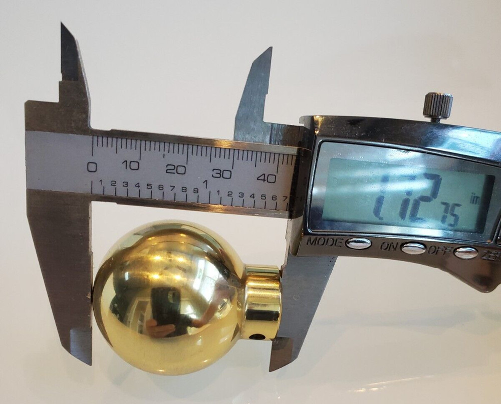 Heavy Brass pull knobs, 1.5" diameter for cabinets, latches & decor finials