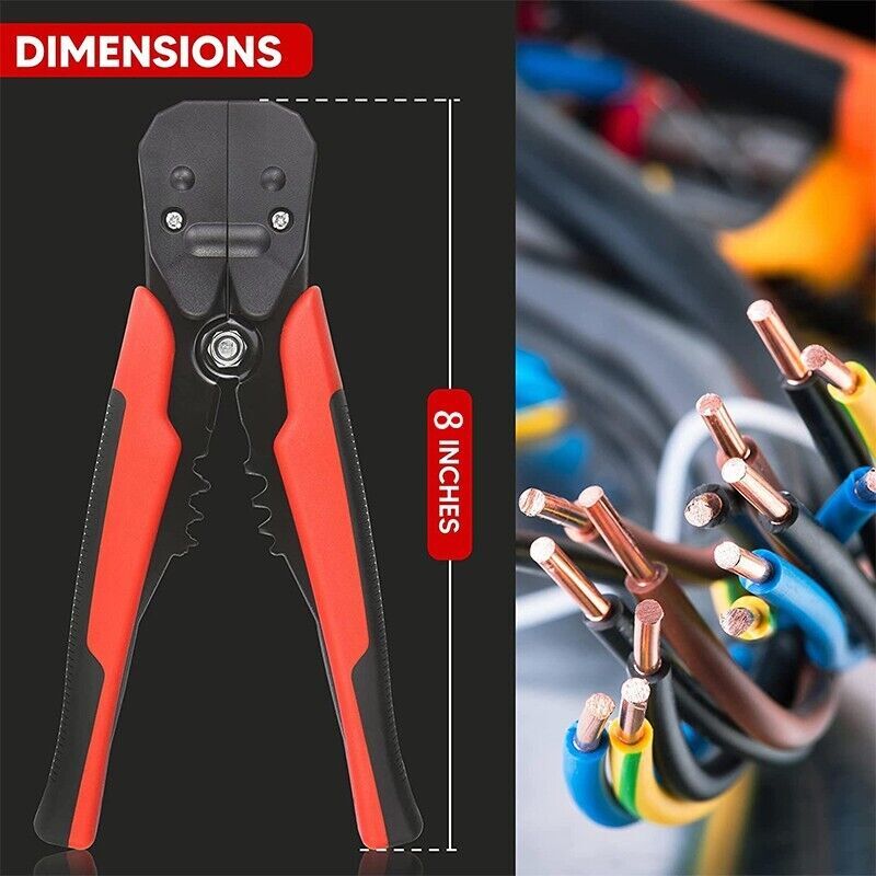 Wire Stripping Tool, Self-adjusting 8-Inch Automatic Wire Stripper/Cutting Plier