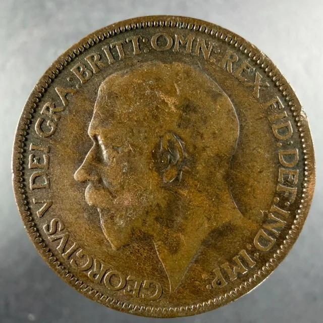 1925 Great Britain Half Penny Strong Details