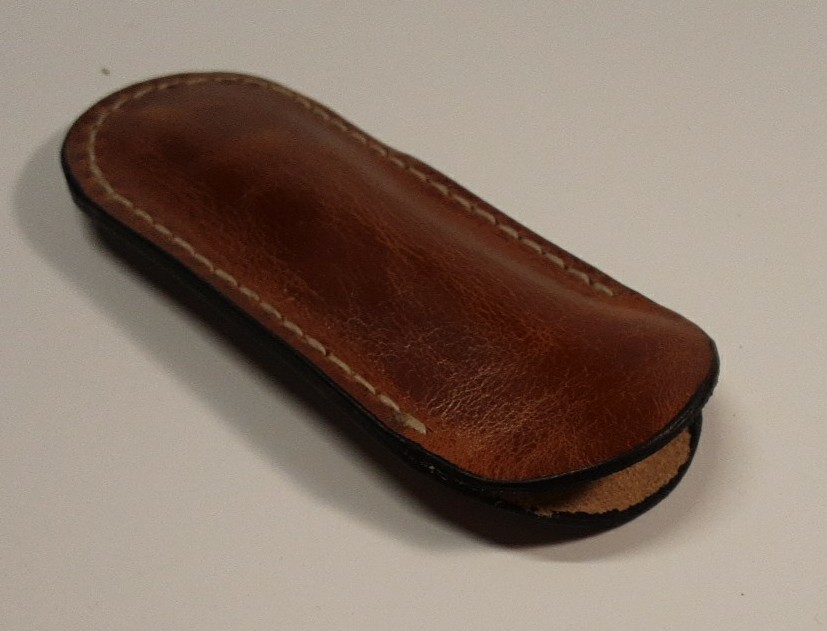 Leather Folding Knife Slip,Pull-up Leather Sheath Only