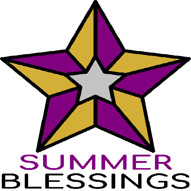 30 Custom Purple Summer Blessings Star Personalized Address Labels
