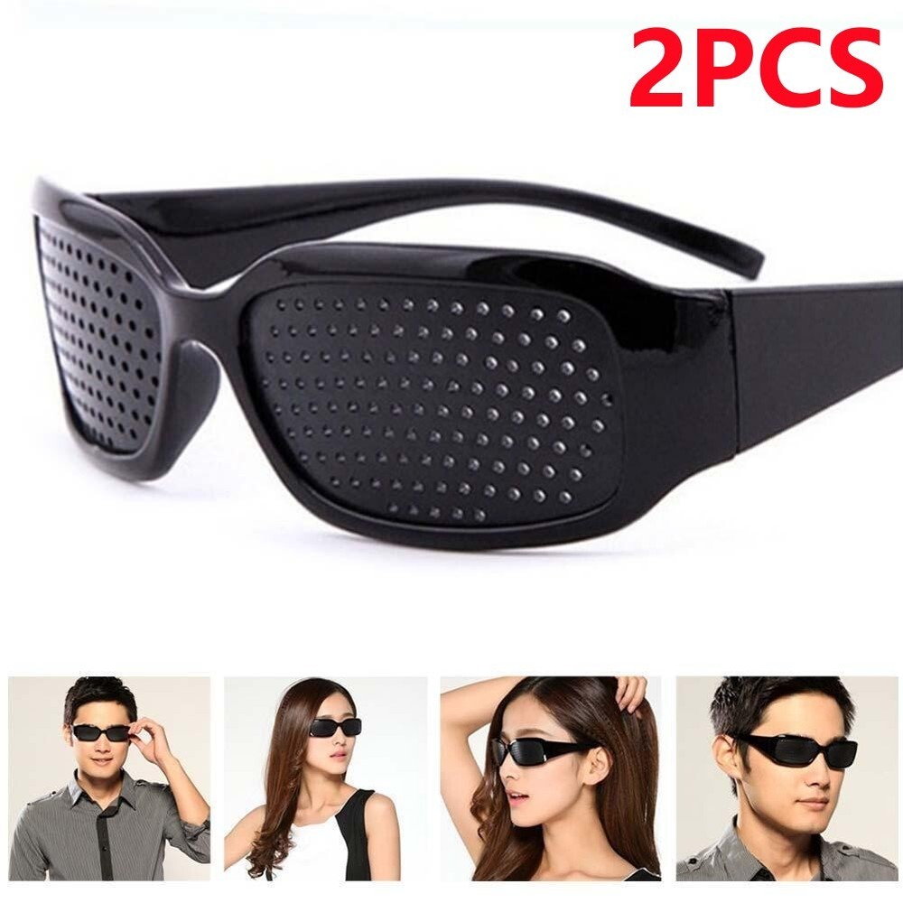 2 Pair Small hole Glasses Eyes Correction Exercise Eyesight Care Improvement