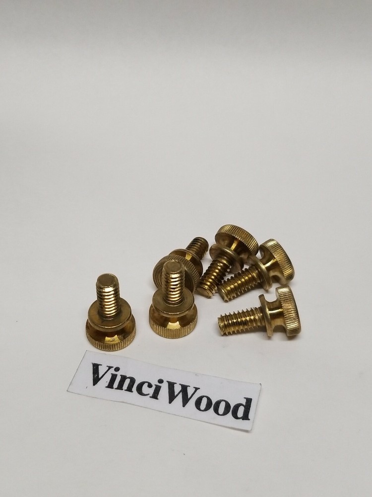 1/4 -20 x 1/2"(6) Solid Brass, Knurled Head Thumb Screws.Nice finish!