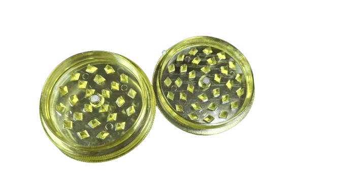 X6PC Plastic Mix Clear Colored Herb Grinder 6pcs