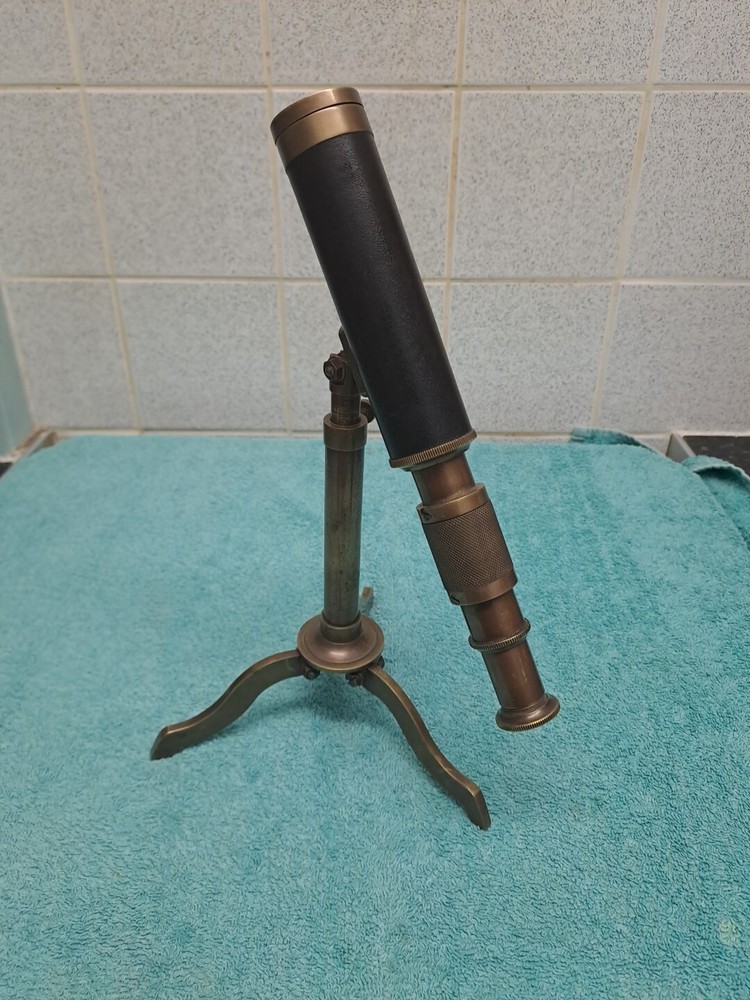Antique Table Top Brass Telescope