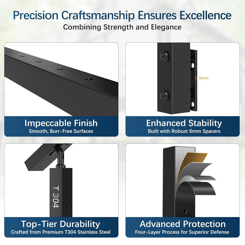 36" Side Mount Cable Railing Post - Versatile Indoor/Outdoor Stair Solution