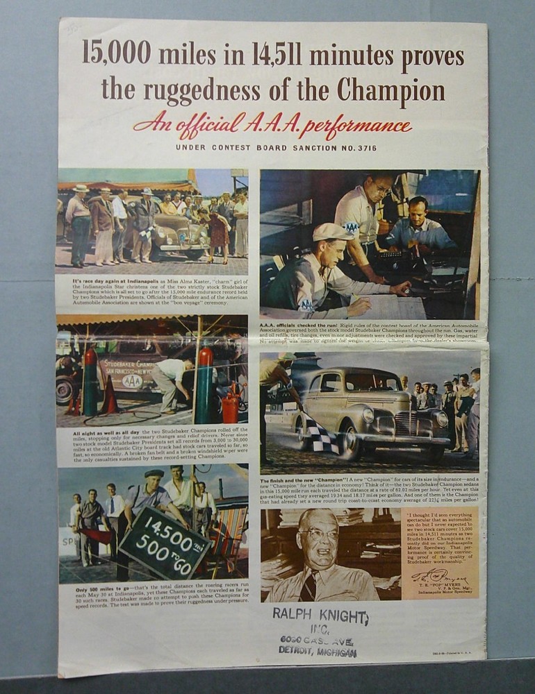 1940 Studebaker Champion Sales Catalog