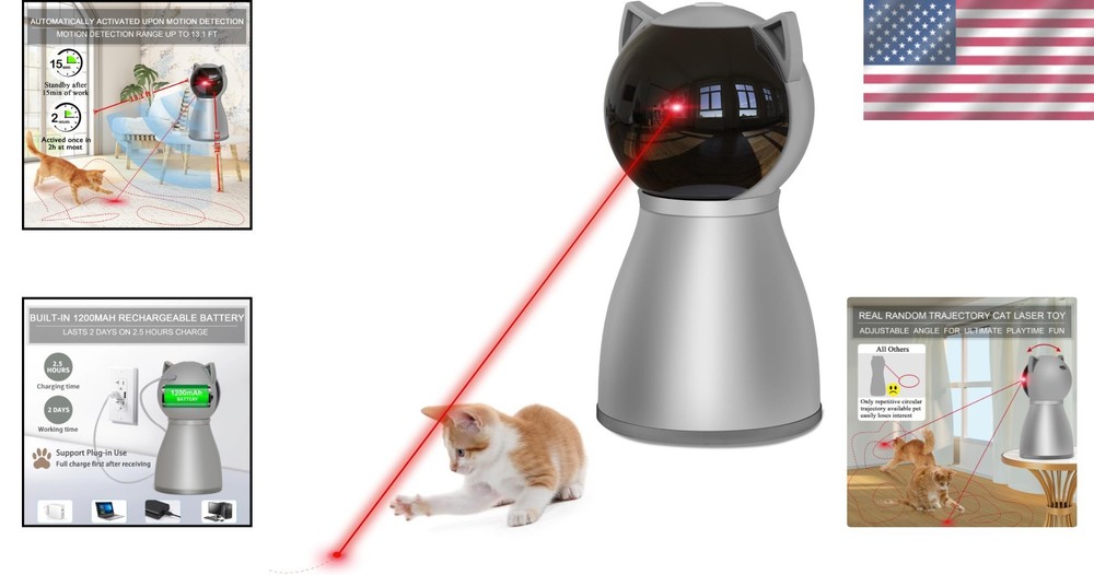 Interactive Laser Cat Toy for Indoor Cats