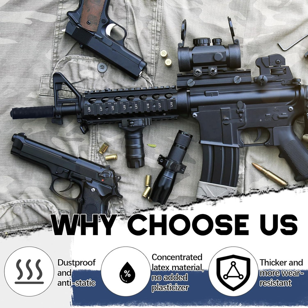 200 Pcs Muzzleloader Accessories Rifle Muzzle Cover - Black Barrel Dust Protecto