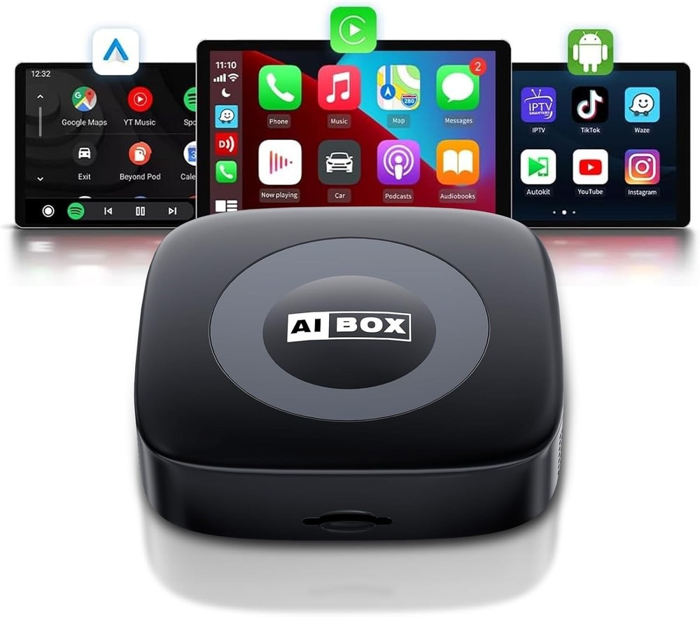 Wireless Auto Supports Carplay Adapter Video Entertainment for iPhone & Android