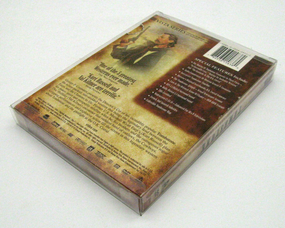 1x DVD FULLSLIP LARGE (SIZE DV5) -CLEAR PLASTIC PROTECTIVE BOX PROTECTOR SLEEVE